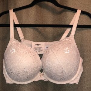 Nude Lace Push-Up Plunge Bra 42C torrid